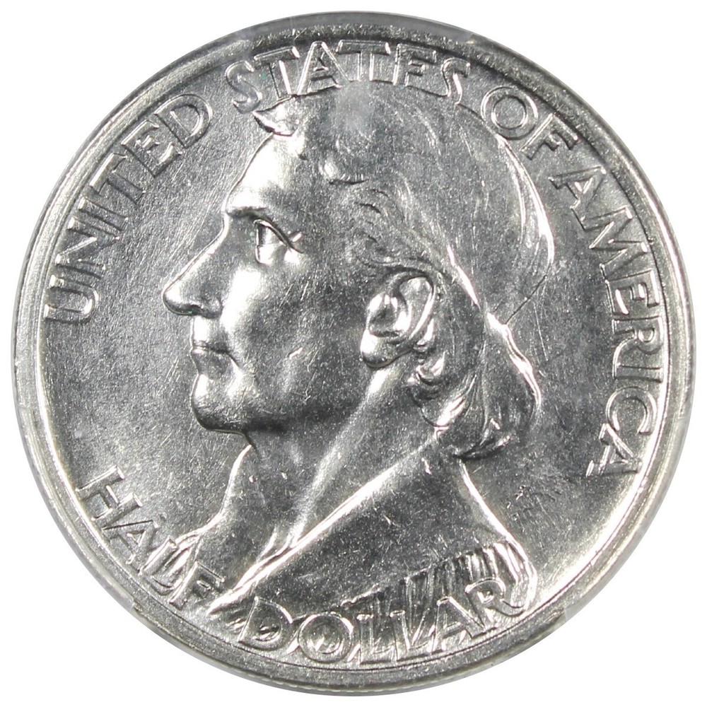1935 Boone Commemorative Half Dollar PCGS MS64 Semi-Proof Like Flashy