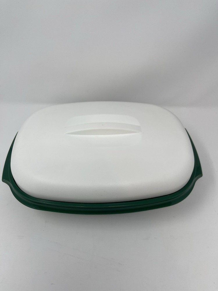 Tupperware 3 Piece Steamer - Vintage Hunter Green & White