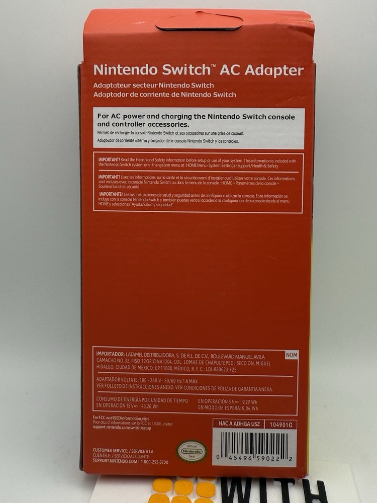 AC Adapter for Nintendo Switch - Black