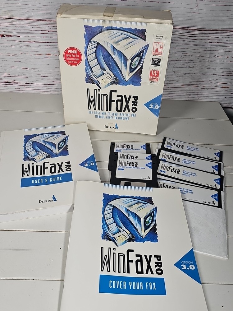 Vintage Delrina Winfax Pro Lite User Guide Version 3.0 PC Software Manual Floppy