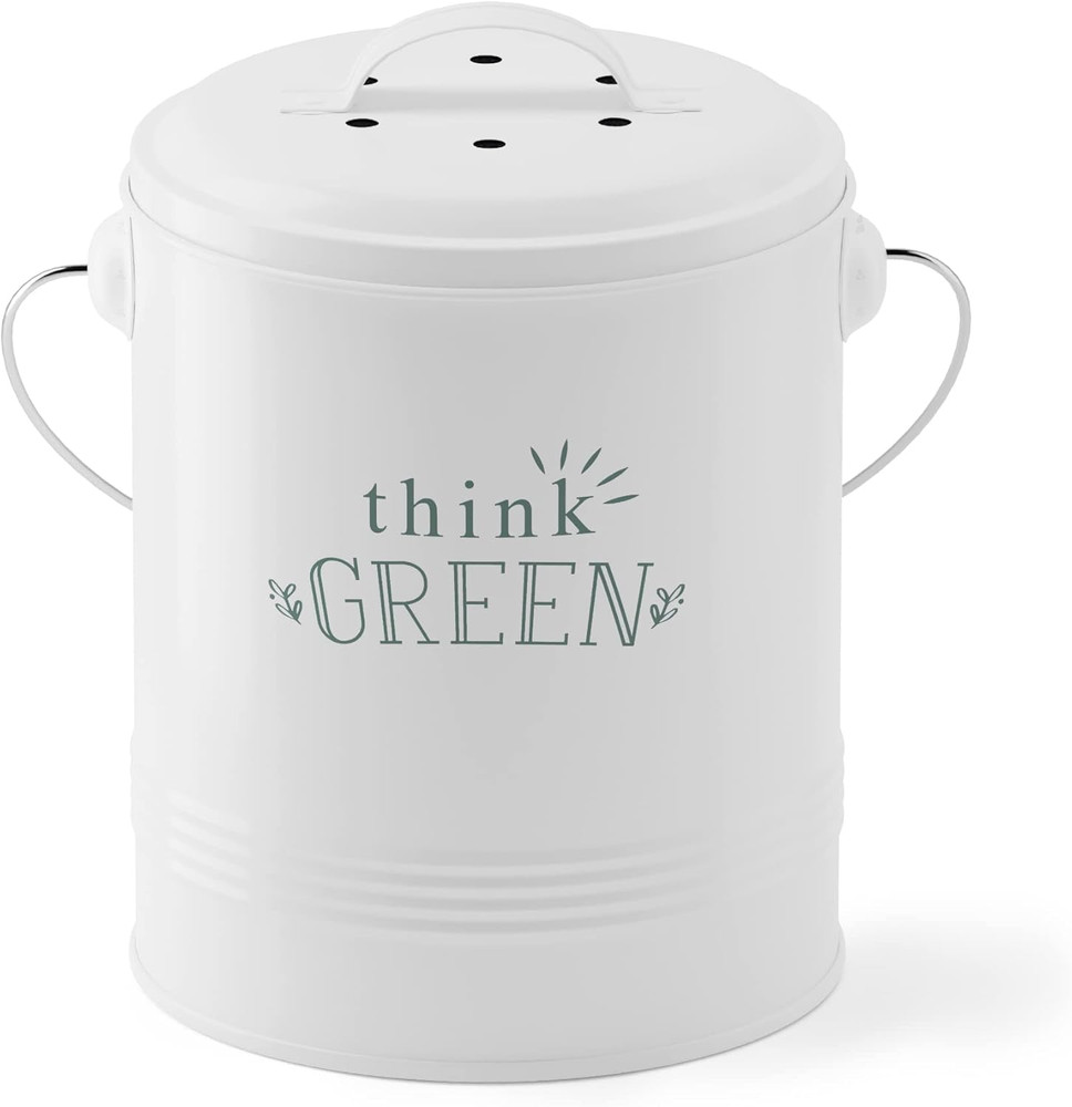 Barnyard Designs Compost Bin for Kitchen Counter - 1.2 Gallon Countertop Compost