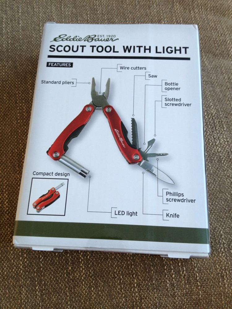 New 8 Function Scout Tool includes LED Light By Eddie Bauer Silver