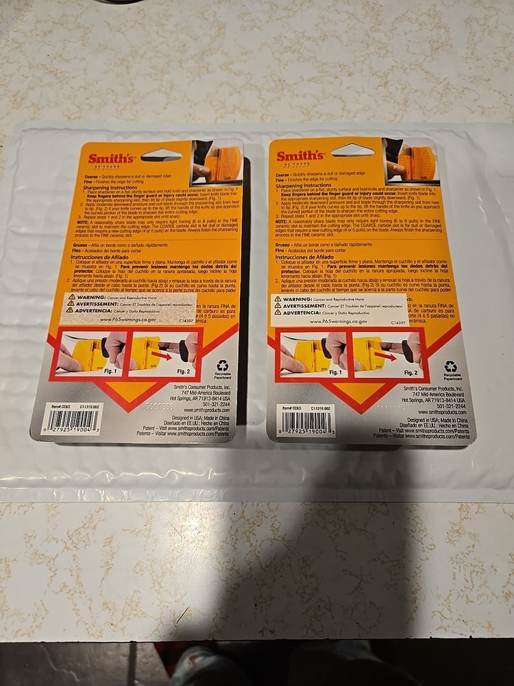Smith's CCKS Abrasives 2-Step Knife Sharpener 2pk