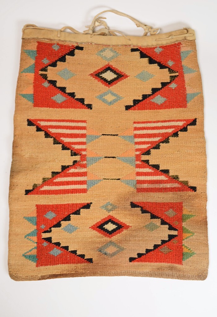 Large Nez Perce Cornhusk Bag with some wear