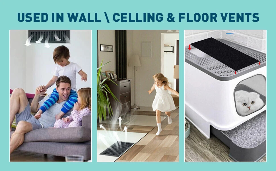 4"X 12"Inch high quality Black Air Carbon Filter Virgin Charcoal for Inline Fan