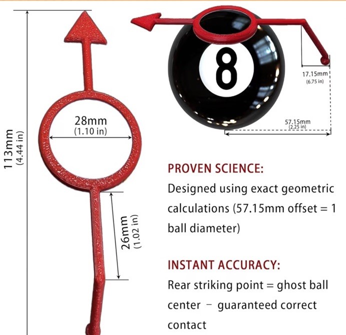 2Pack Billiards Aiming Trainer Billiards Accessories