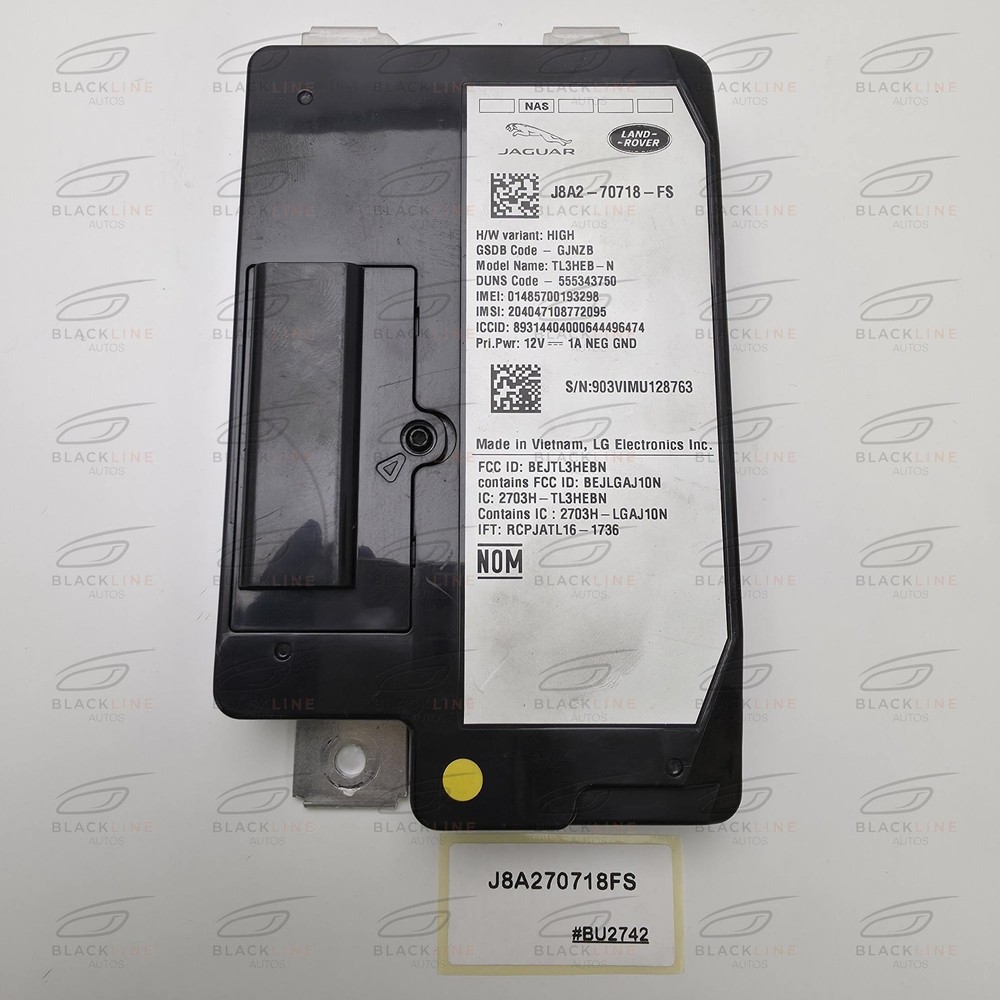2017-2022 Range Rover Velar TELEMATICS CONTROL MODULE J8A270718FS