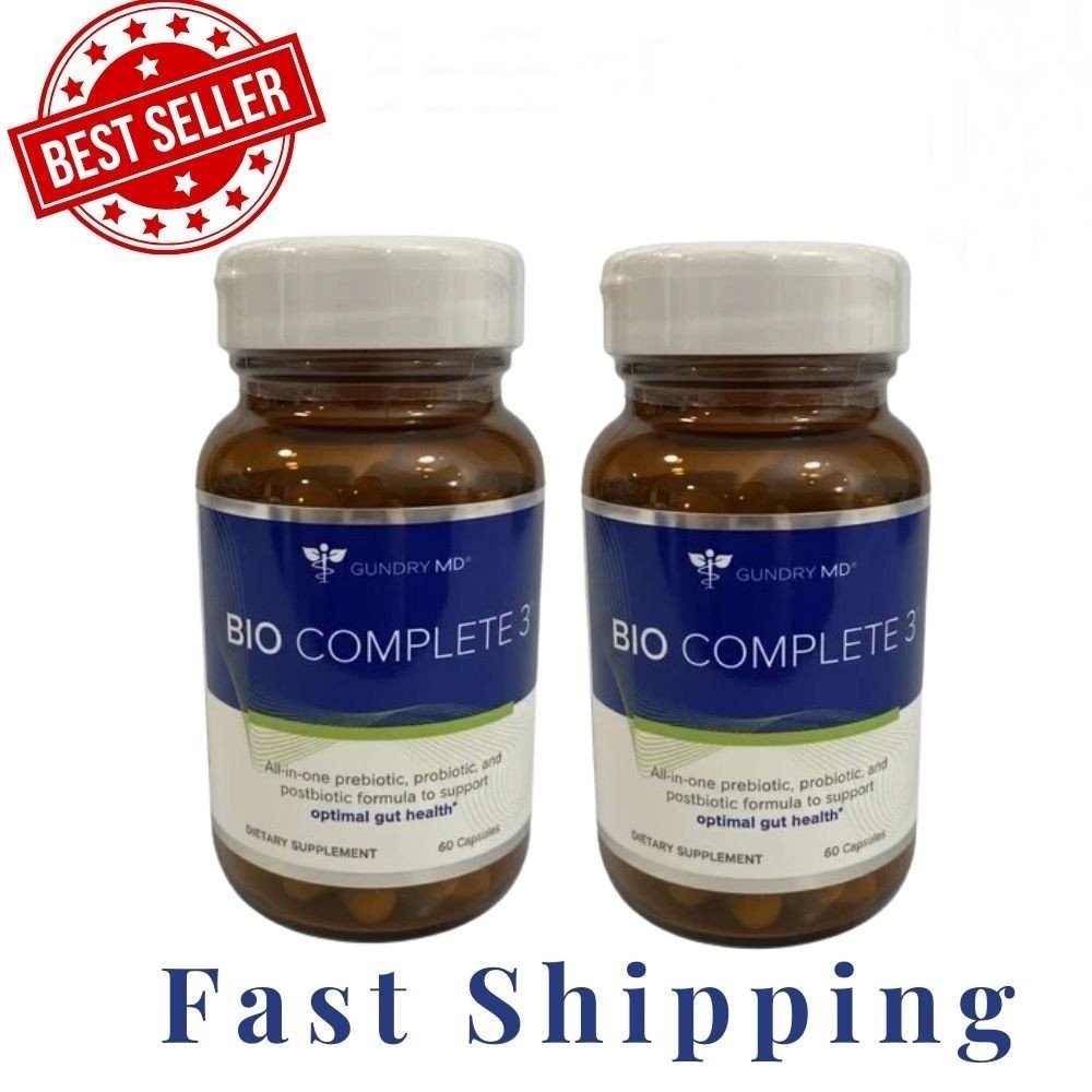 2 PACKS Gundry MD Bio Complete 3 Supplement 60 Capsules Optimal Gut Health