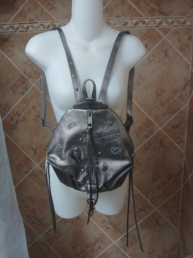 NWOT-BEAUTIFUL DISASTER Mini Backpack-Metallic Bronze