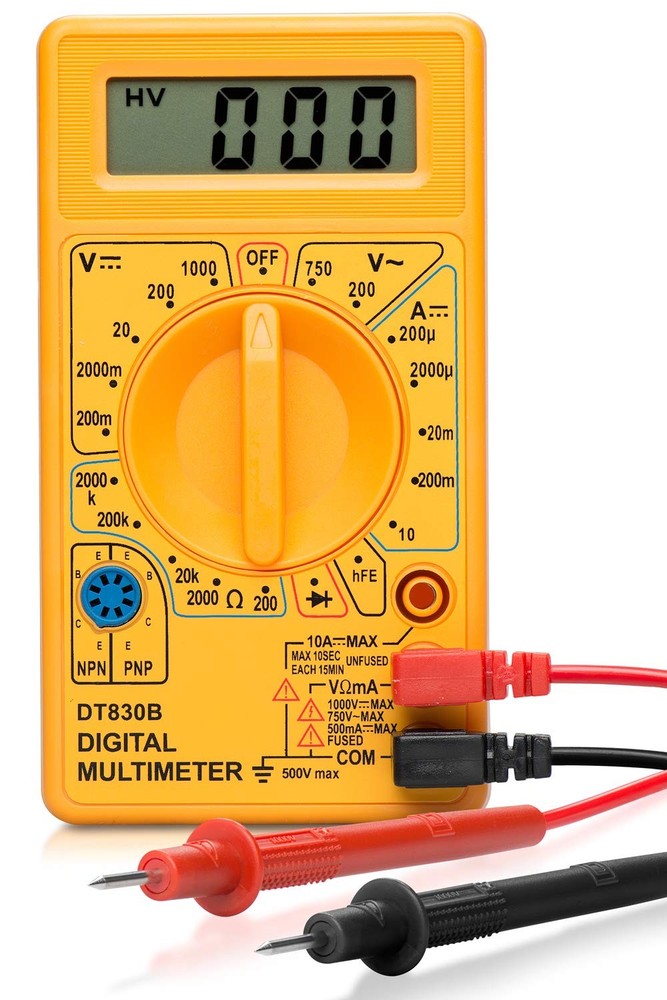 HILTEX 40508 Digital Multimeter Diode & Transistor Tester AC DC Volt Single