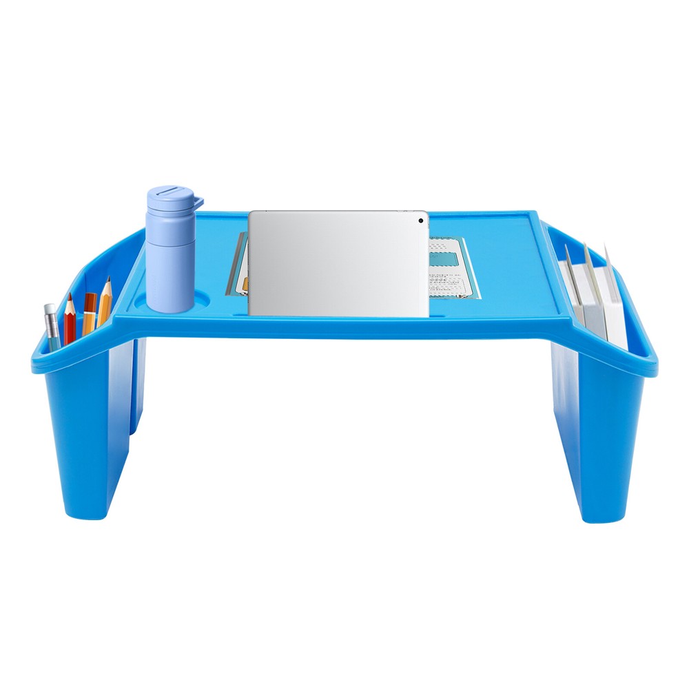 Kids Lap Desk, Portable Activity Tray with Side Storage, Stackable Plastic Desk