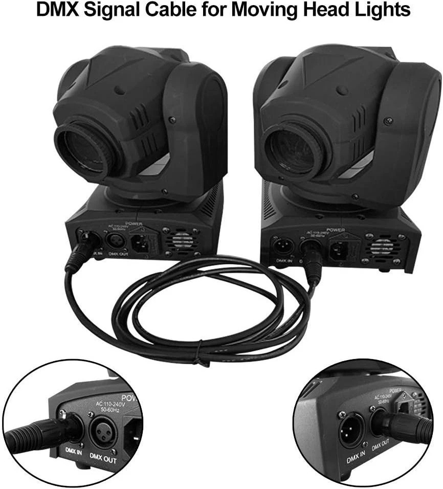 High-Quality 3.2ft DMX Cables - 10PCS Pack, Perfect for Stage Lighting Functions