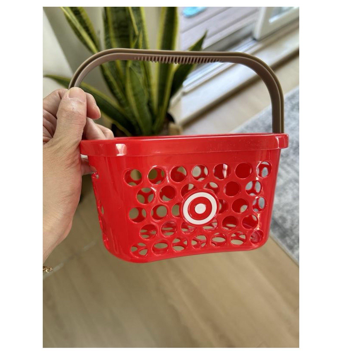 Target Mini Toy Shopping Handheld Basket Pretend Play Bullseye Logo Spritz NEW