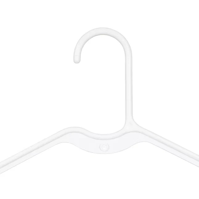 Heavy-Duty Non-Slip Plastic Clothes Hangers with Double Hooks White 10 Pack