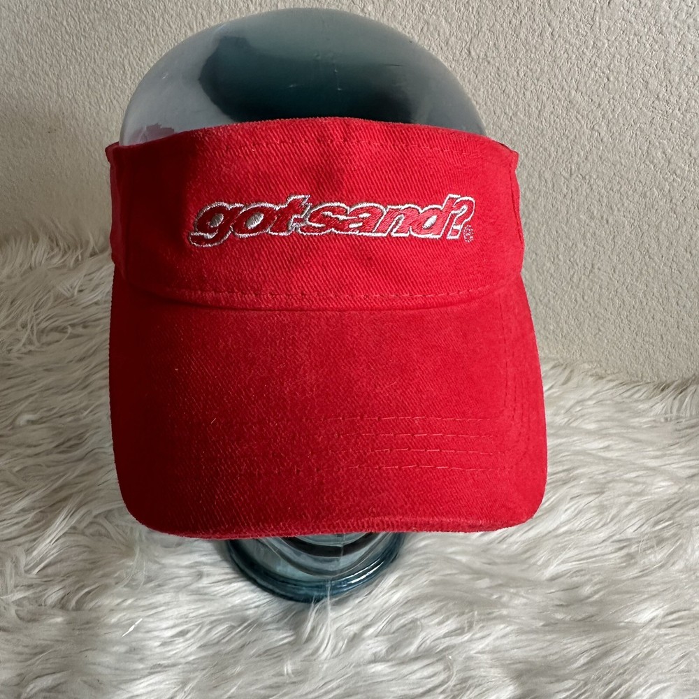 Vintage Adjustable Got Sand red visor