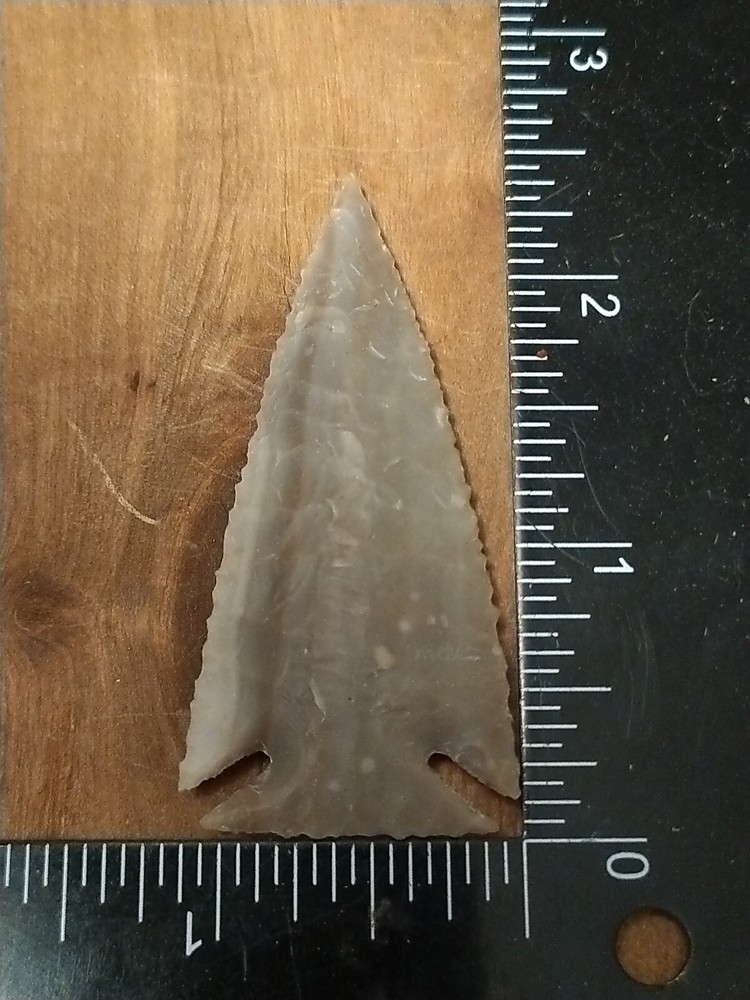 Corner Notched polychrome jasper 2 1/2" x 1 1/8"