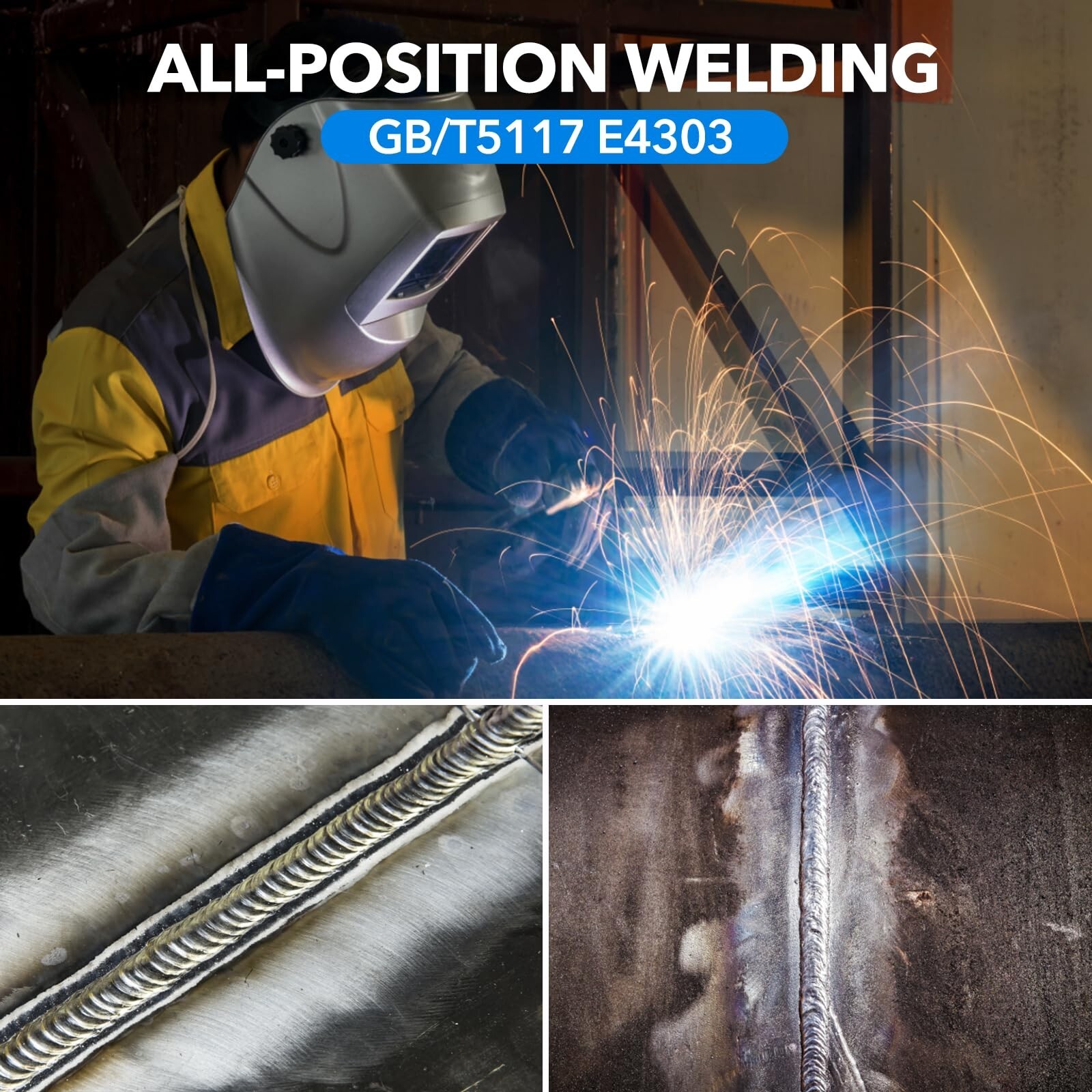 3/32" J422 Carbon Welding Rods, 4.5LB for Construction & Pressure Pipes