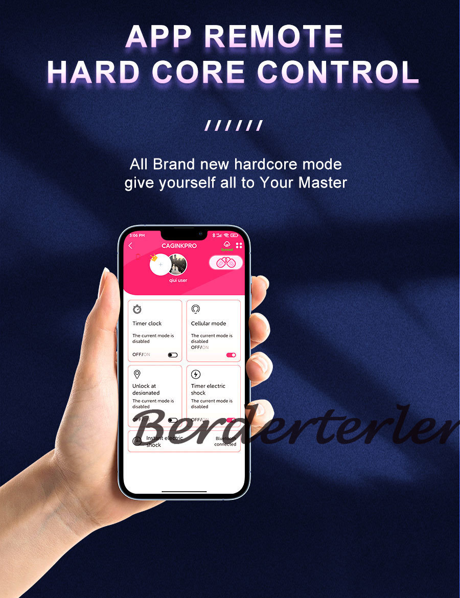 New QIUI Upgraded Cellmate 3 Cage APP Remote Control Shock Cage Chastity Belt