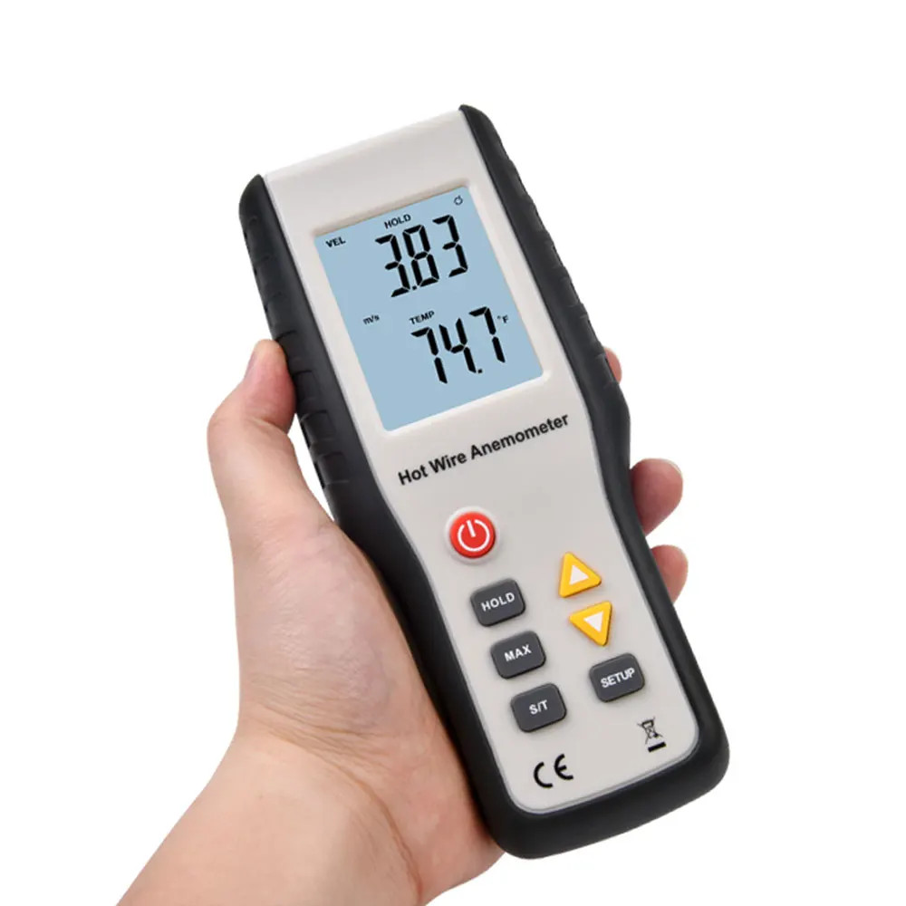HT-9829 High-Precision Portable Thermosensitive Telescopic Probe Anemometer