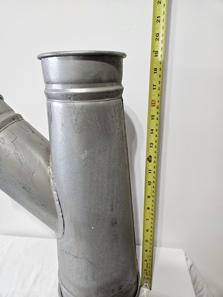 Nordfab 7"x5"x5" 45° Quick-Fit Galvanized Reducing Branch Fitting