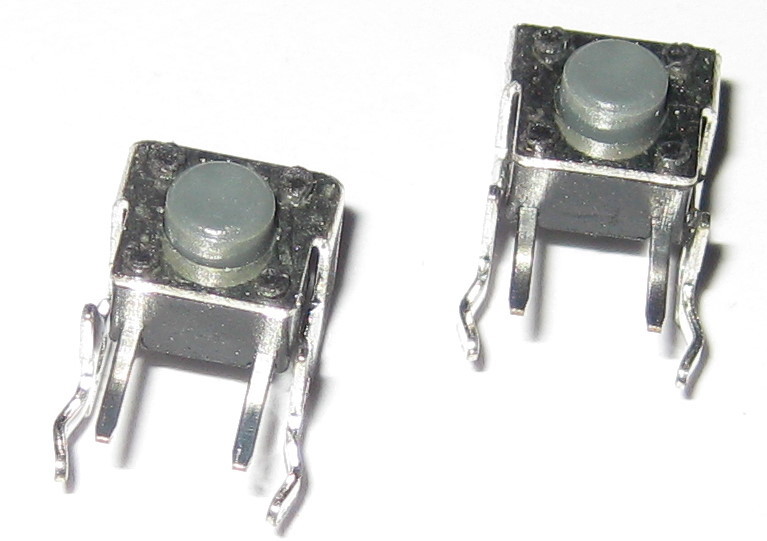 2 X Momentary Pushbutton Micro Switches - Right Angle PC Board Mount - Pacer