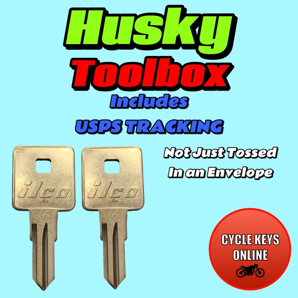 Husky Tool box Toolbox Keys Spare Replacement Made key Cut to Code 8001-8223