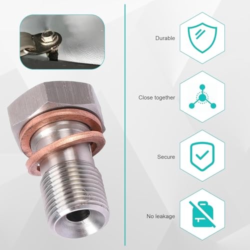 Metric Stainless Steel Single Banjo Bolt, M10 x 1.0 Vehicle Metric Hex Brake