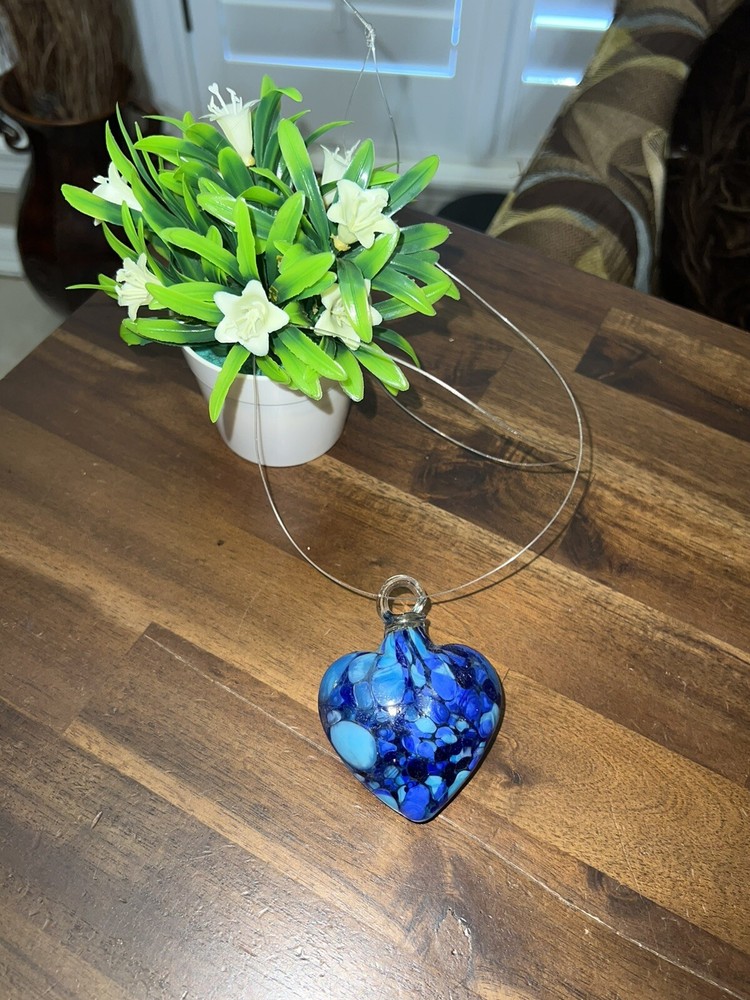 Heart Shape Hand Blown Ornament Window Decor
