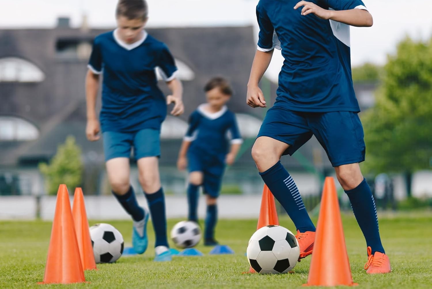 7 Orange Traffic Safety Cones Sign Soccer Football Training Cone Small 12 Pcs