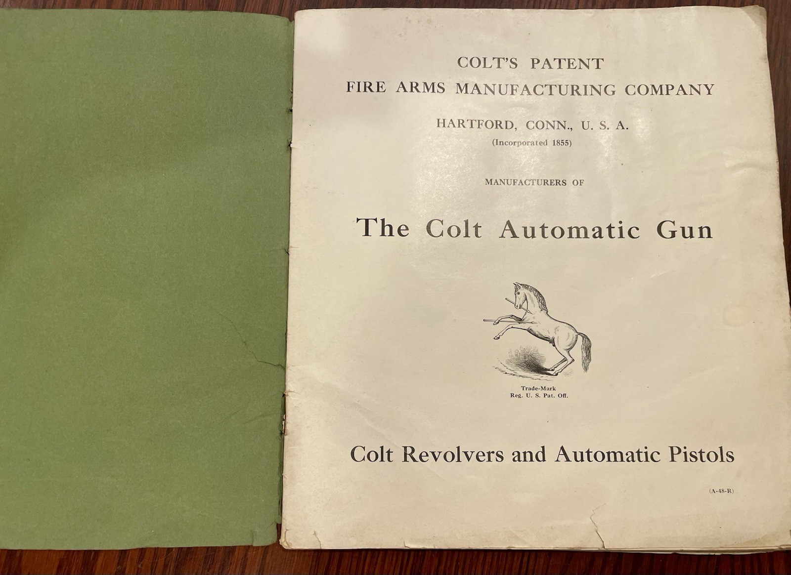 RARE~Antique~COLT’s AUTOMATIC (MACHINE) GUN MODEL 1914 MANUAL WW1~ORIGINAL!!