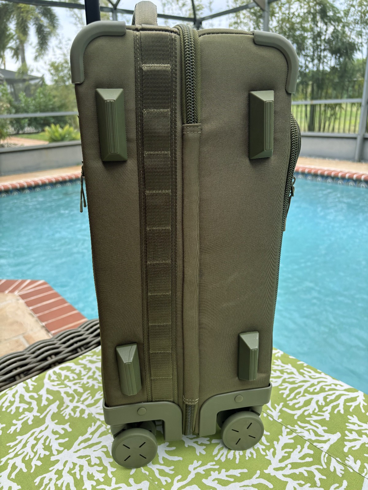 NEW Dagne Dover Seattle Moss Green 20.5" Carry On Rolling Suitcase (MSRP-$595)