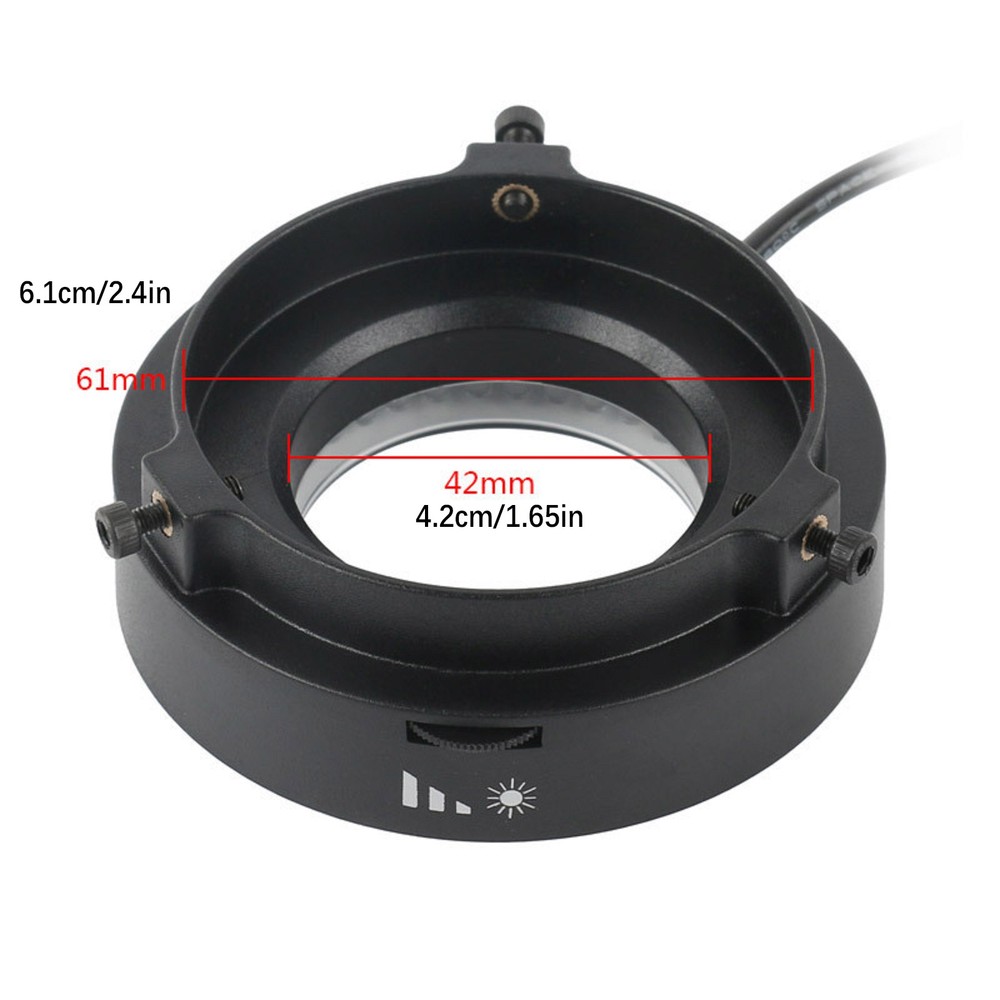 Microscope 72 LED Ring Light USB 5V Adjustable Focus Dimmer Illuminator Lamp i