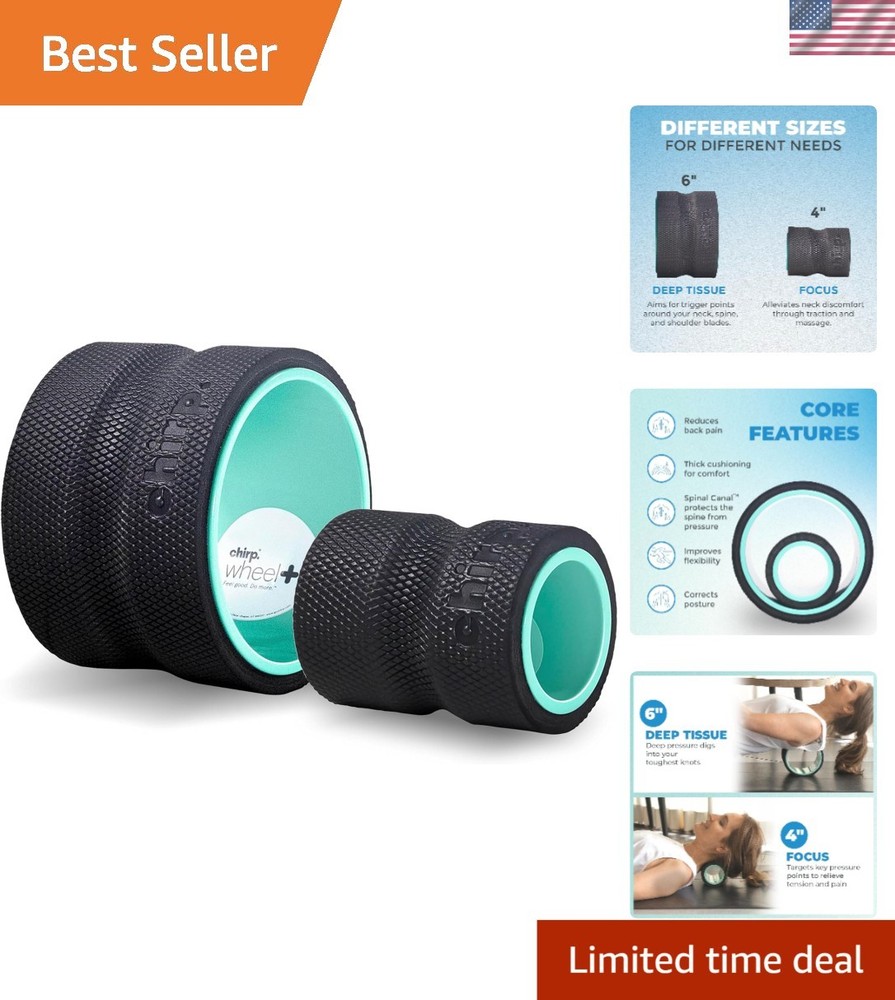 Target Back & Neck Foam Roller 2-Pack, Spinal Decompression Massage Tool, Sup...