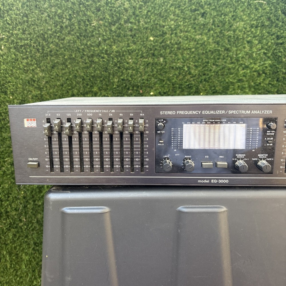 BSR EQ-3000 Graphic Equalizer Spectrum Analyzer Black