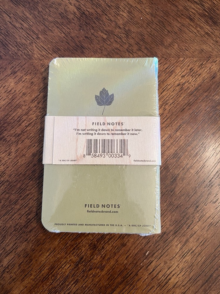 Field Notes Notebooks Shenandoah 3 Notebooks New Sealed Pack