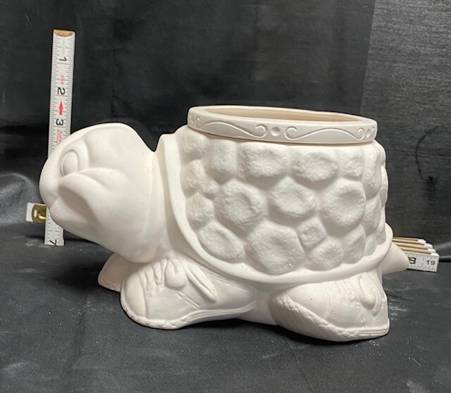 Ready to Paint Ceramic Bisque Turtle Planter