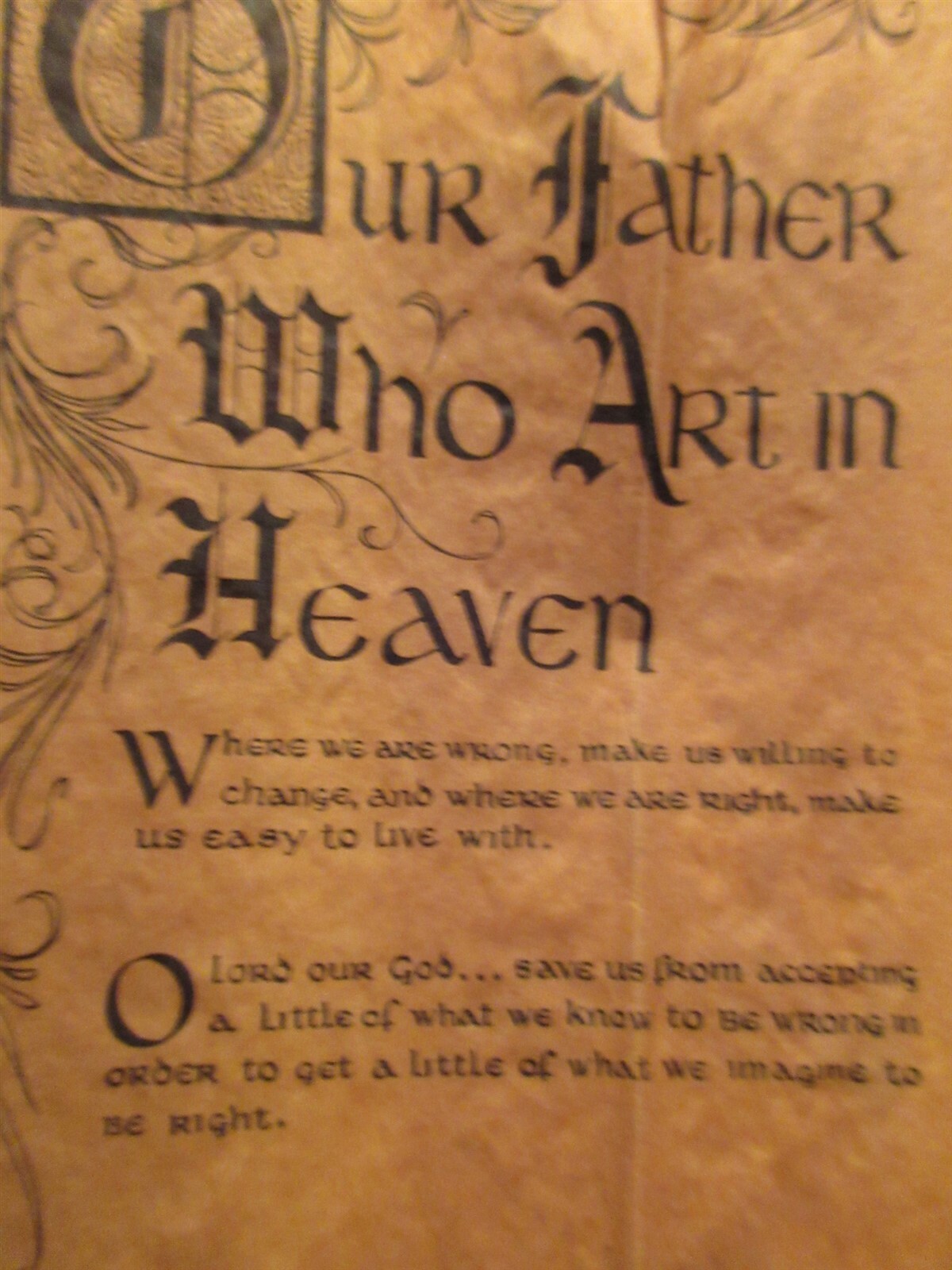 1963 Historical Document Collection Our Father Who Art In Heaven with envelope
