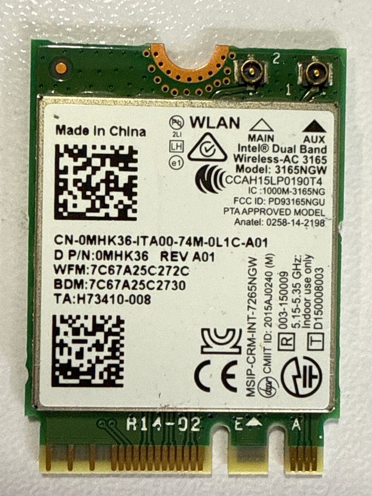 Intel 3165NGW Wireless Grade B