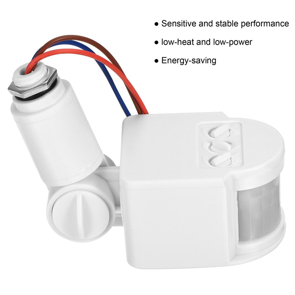 Motion Sensor AC110-240V Infrared PIR Detector Switch White