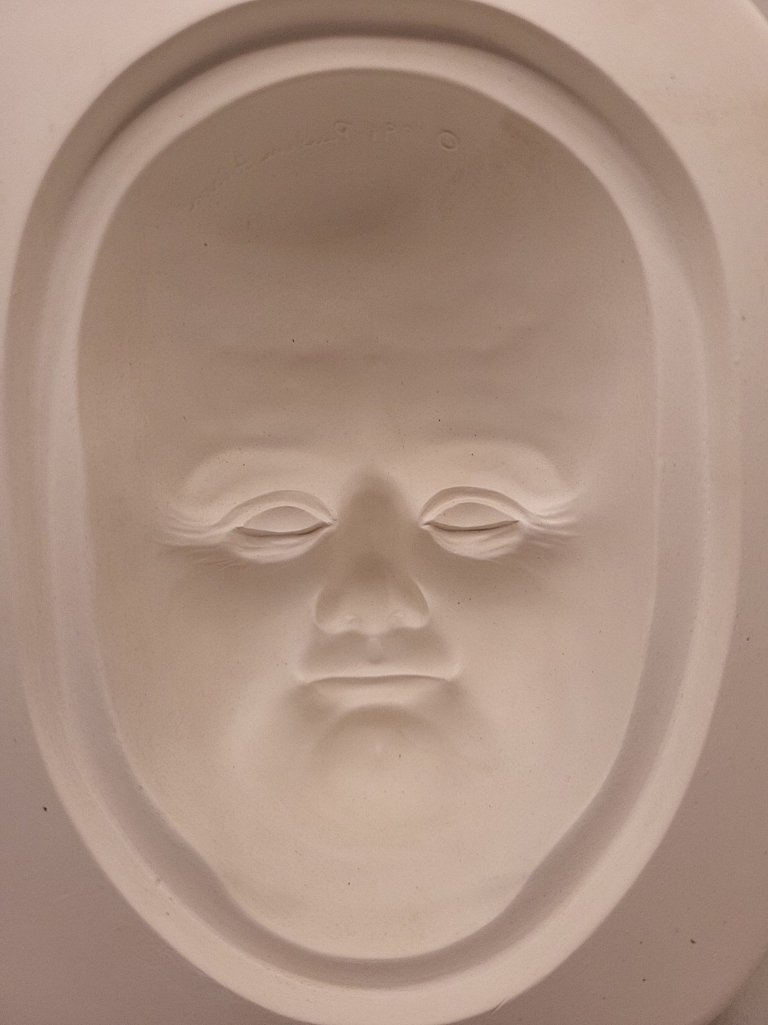 Vtg Pauline's Originals Ceramic Slip Mold Two Man Face Masks Cabachon Open Pour