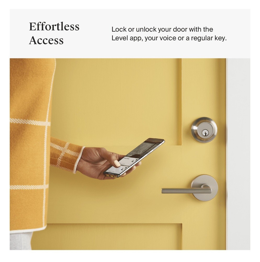 Level Lock Keyed Entry Smart Door Lock - Satin Nickel