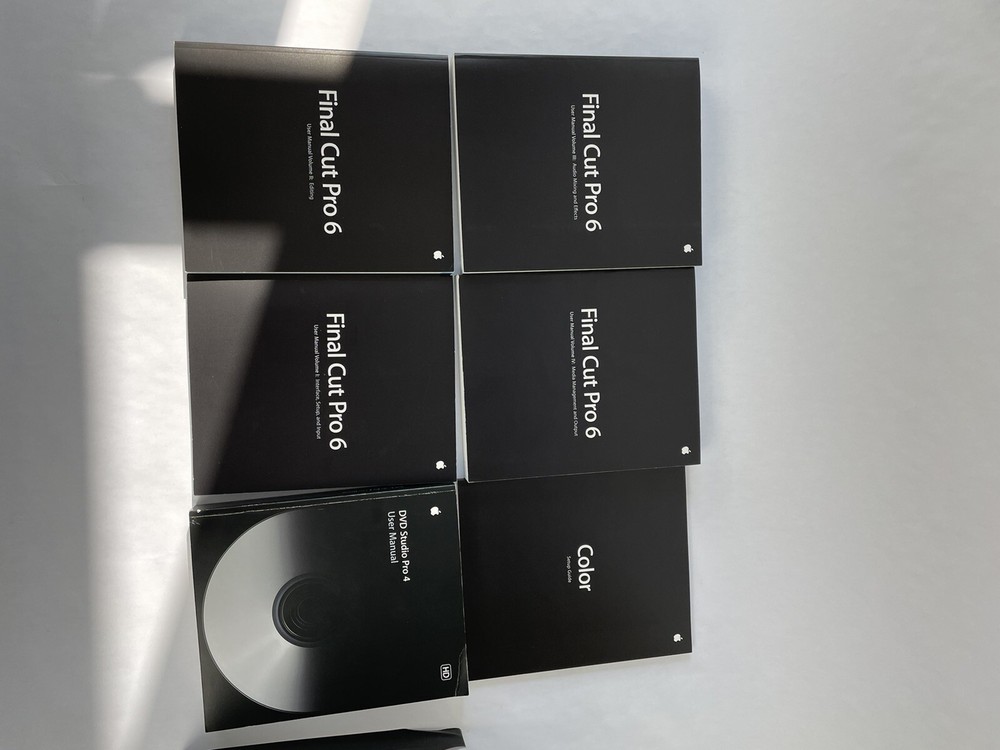 Apple Final Cut Studio 2 Pro 6 DVD Studio Pro 4 Manuals only - no software