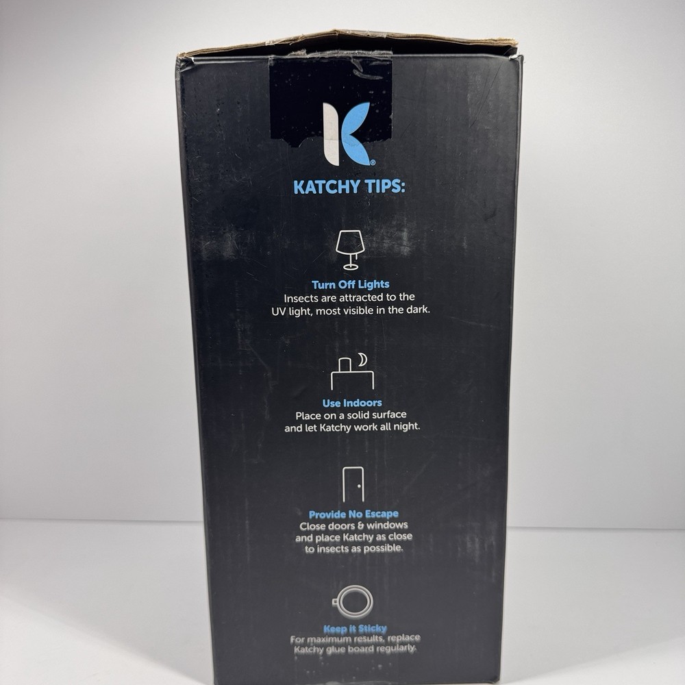 Katchy Automatic Indoor Insect Trap Black Open Box Lightly Used