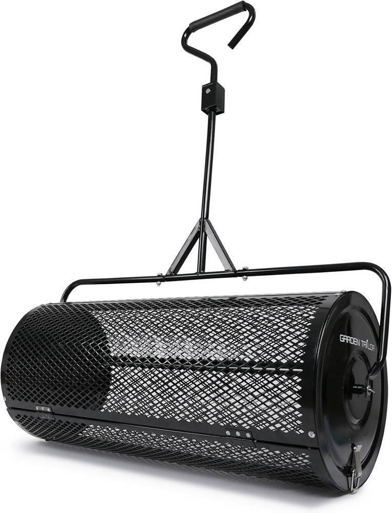 Compost Spreader 36 Inch Towable Peat Moss Spreader with Installation Support Ac