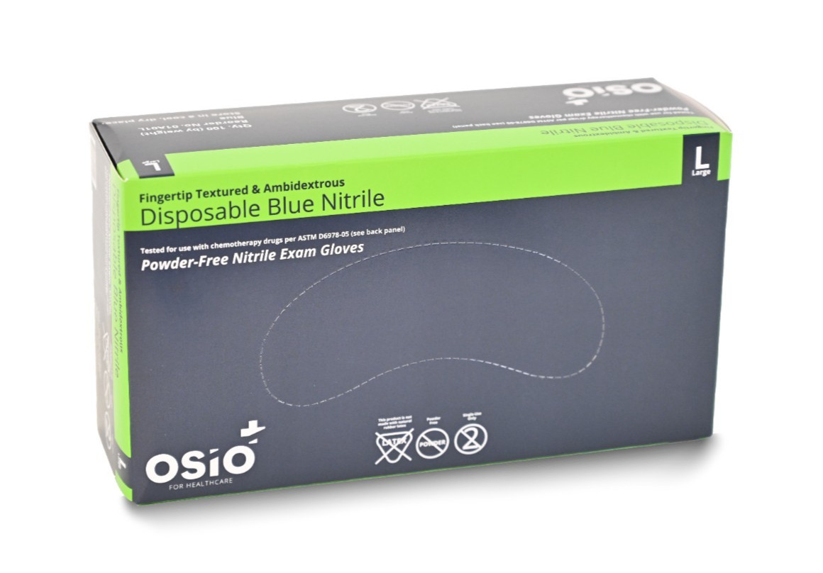 1000pc Medical Exam Nitrile Gloves 4.0 mil Chemo Rated, Powder & Latex Free