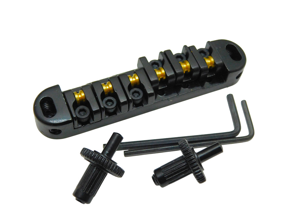 LOCKING ROLLER Bridge Gibson Les Paul Guitar-Black Small Post