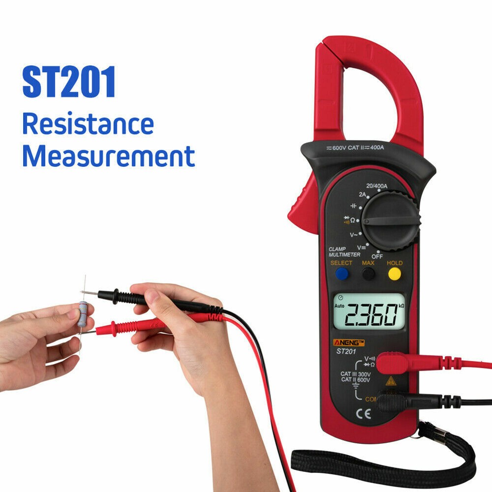 Digital Multimeter Tester AC DC Volt Ohm Amp Clamp Meter Auto Range LCD Handheld