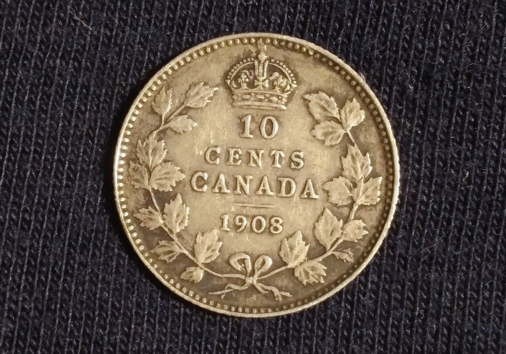 CANADA-1908 DIME-VF/XF-BETTER DATE