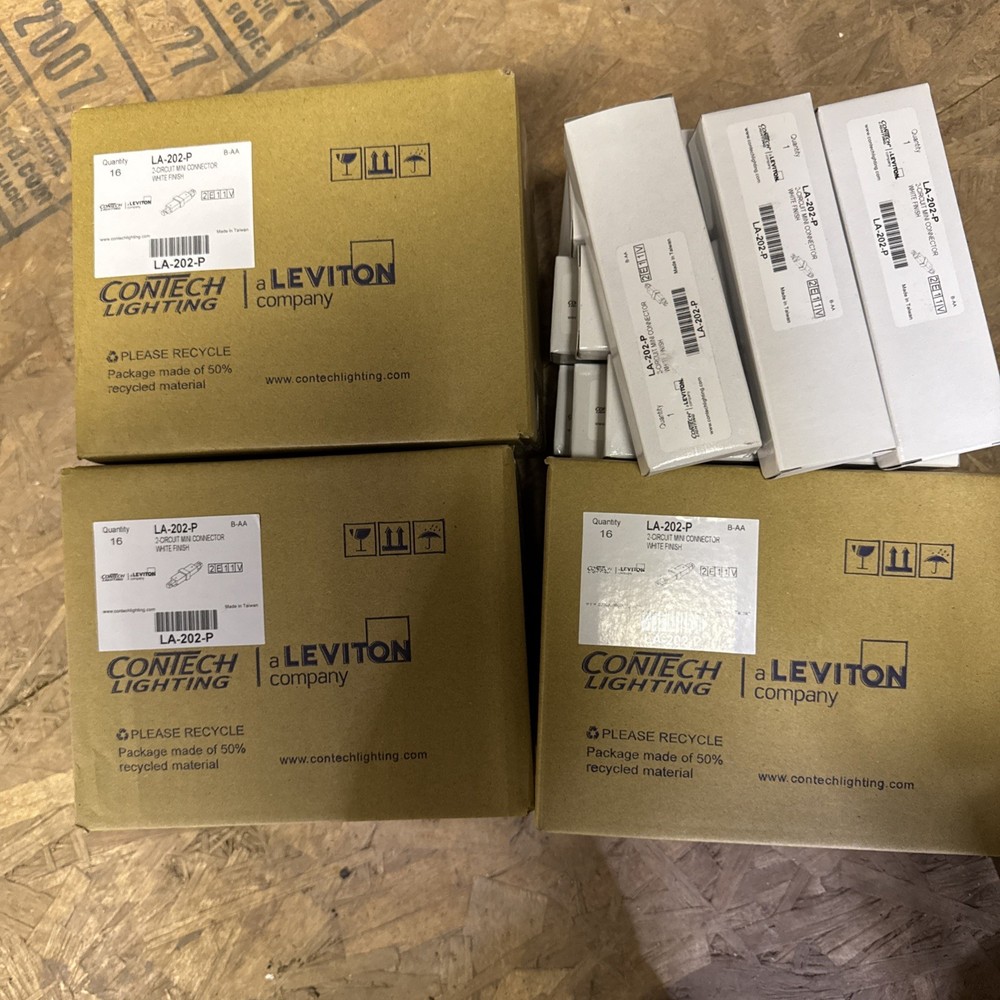 ConTech LA-202-P Mini Connector White Track Lighting Two Circuit