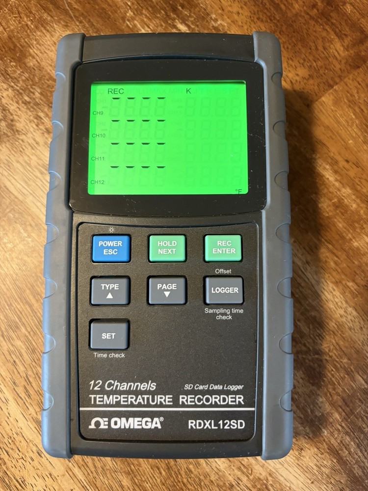 Omega Rdxl12sd Temperature Recorder Please Read
